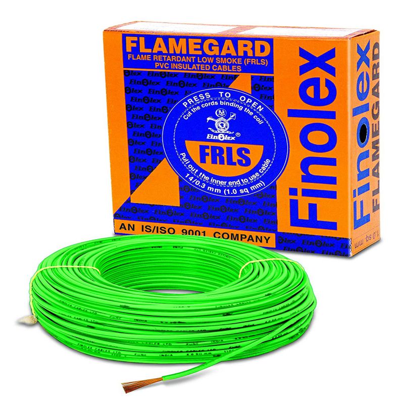 Finolex FR-LSH Wires 6 Sqmm Green 90 Mtrs