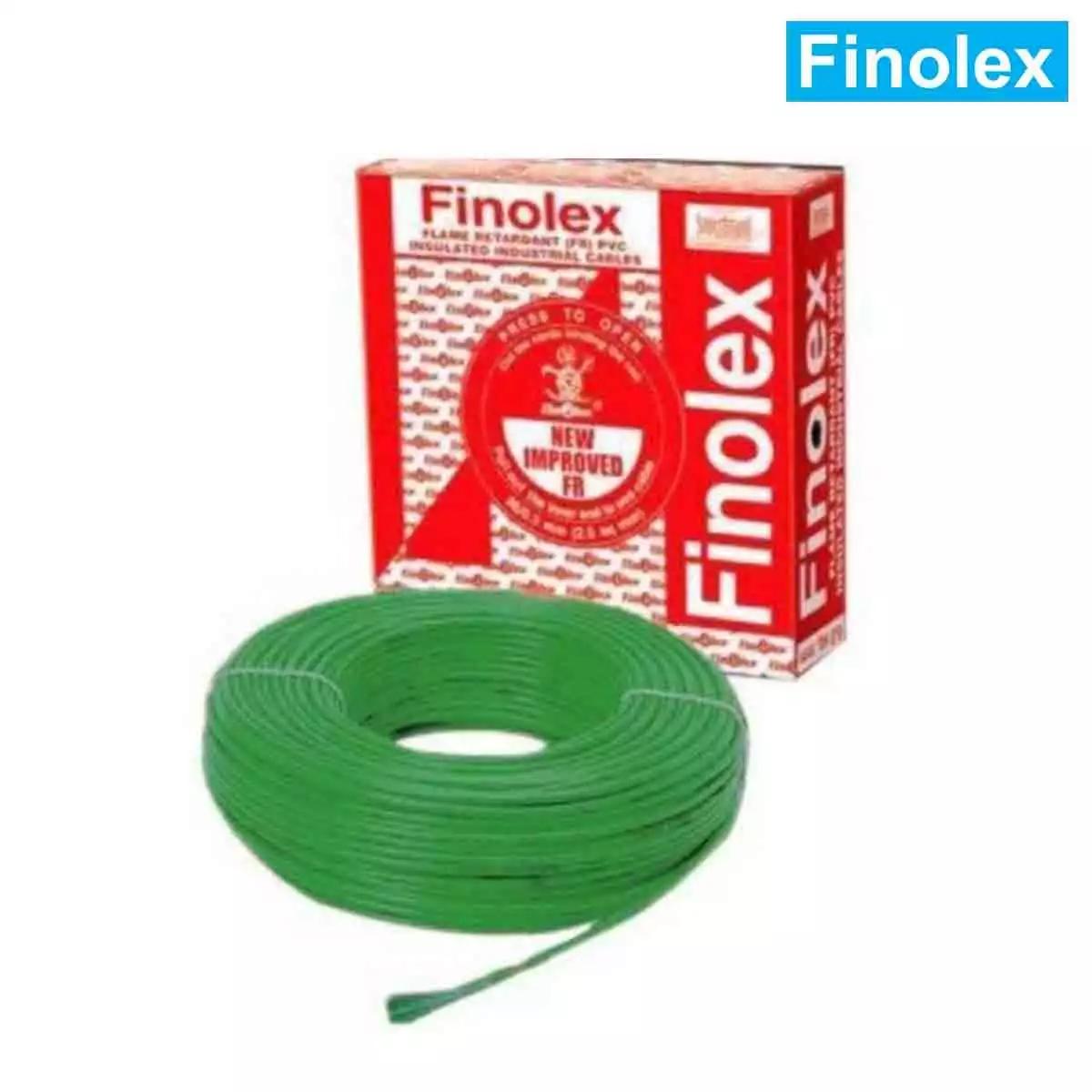 Finolex FR PVC Wires 1 Sqmm Green Gold Pack 90 Mtrs