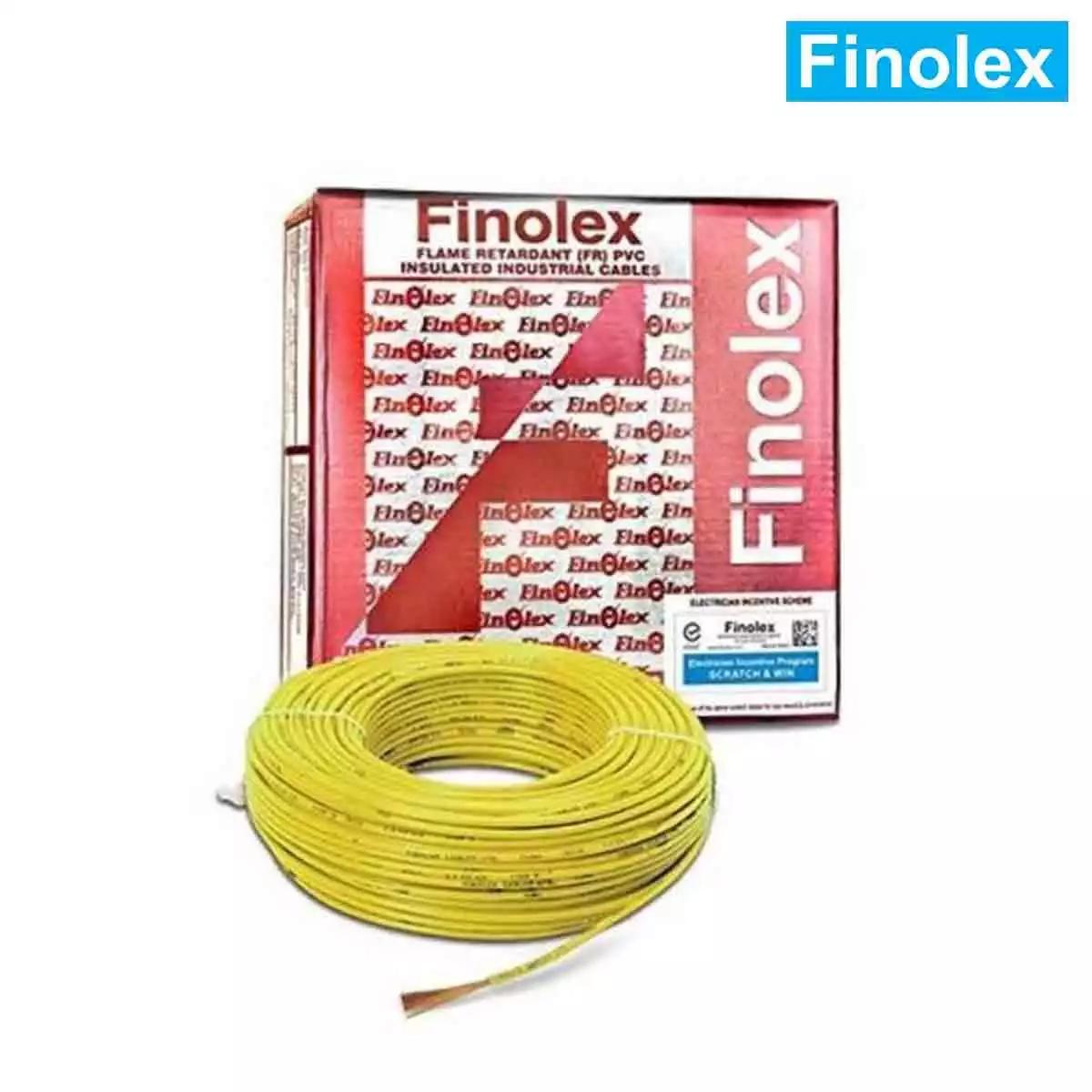 Finolex FR PVC Wires 1 Sqmm Yellow Gold Pack 90 Mtrs