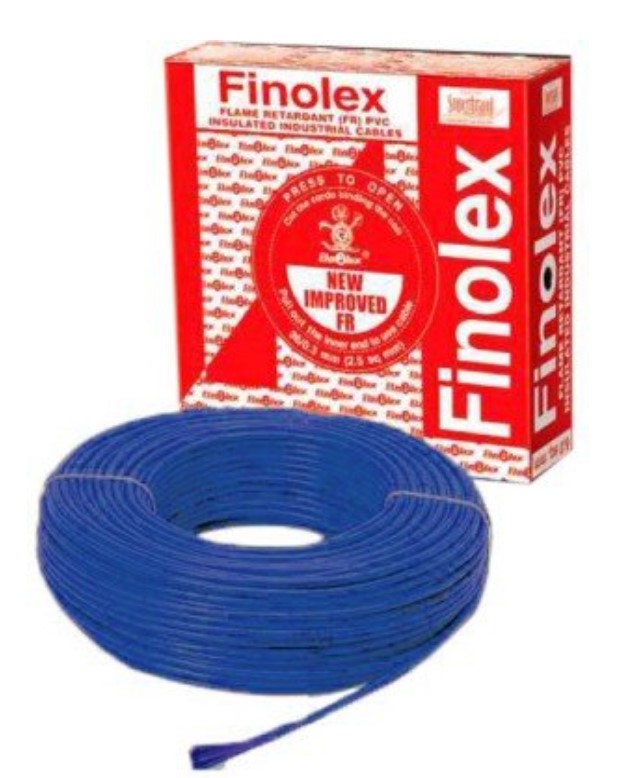 Finolex FR PVC Wires 0.75 Sqmm Blue Silver Pack 90 Mtrs