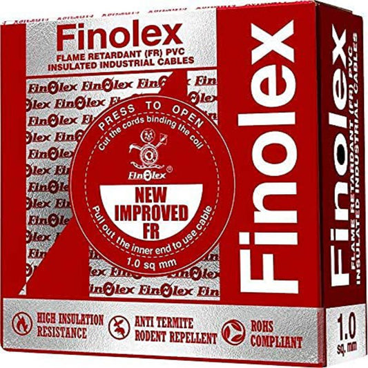 Finolex FR PVC Wires 1.5 Sqmm Red Silver Pack 90 Mtrs