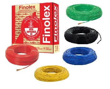 Finolex Flexible Cables Single Core (Unshealted)  1 Sqmm 100mtrs, Red