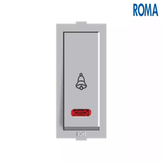 Anchor Panasonic Roma Classic 10A Bell Push With Neon Silver