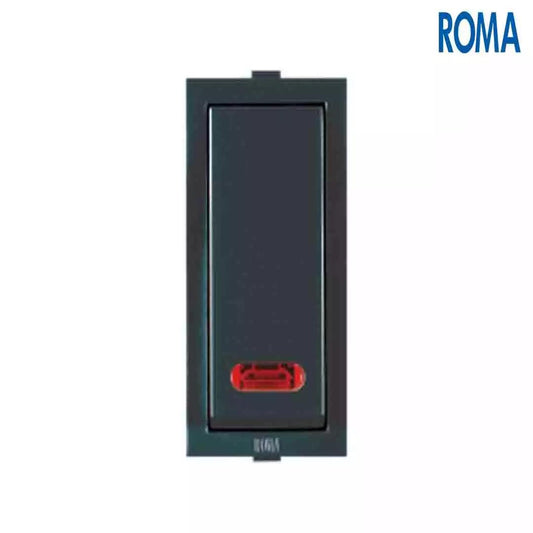 Anchor Panasonic Roma Classic 20A 1 Way Switch With Neon Black