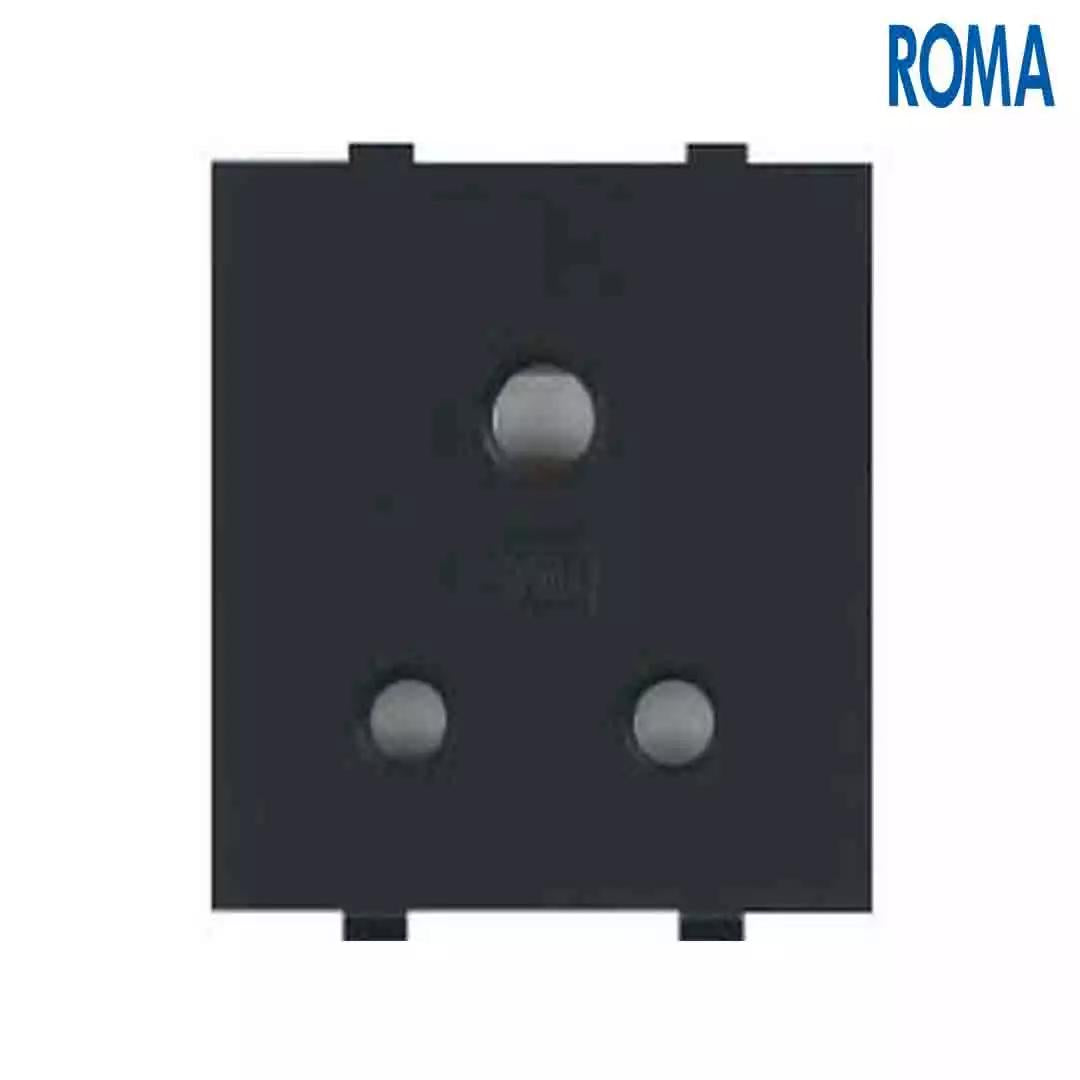 Anchor Panasonic Roma Classic 6A 3 Pin Socket With ISI Black