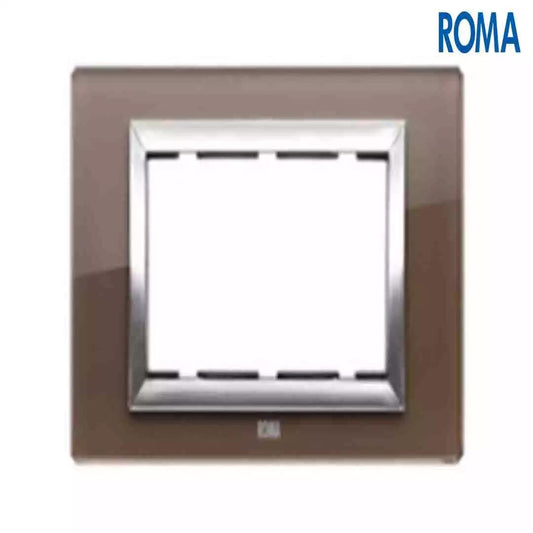 Anchor Panasonic Roma Classic Vetro Glass plates Coconut Brown 1 Module