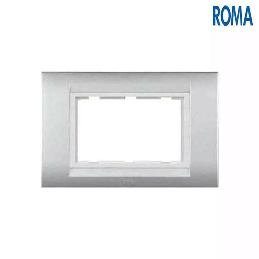 Anchor Panasonic Roma Classic Tressa Solid Plates Silver 1 Module