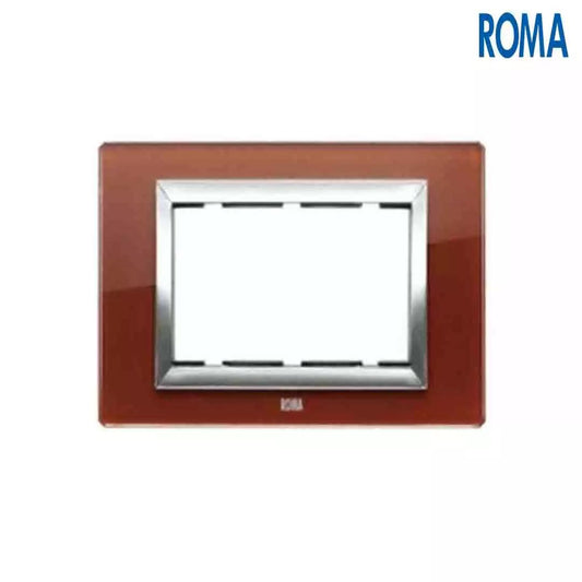 Anchor Panasonic Roma Classic Vetro Glass plates Regal Mahogany 2 Module