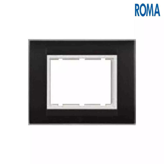 Anchor Panasonic Roma Classic Tressa Solid Plates Matt Black 18 Module