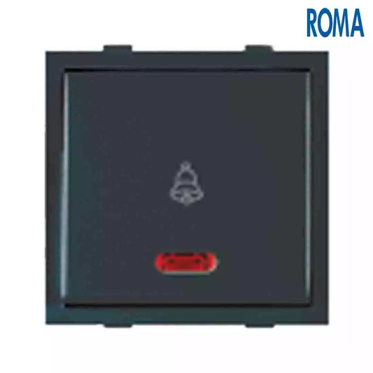 Anchor Panasonic Roma Classic 10A Bell Push With Neon 2M Black