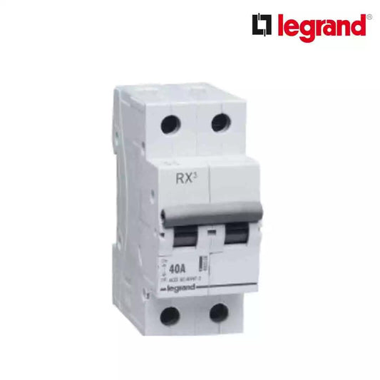 Legrand RX3 40 A MCB Isolator Double pole Isolators White