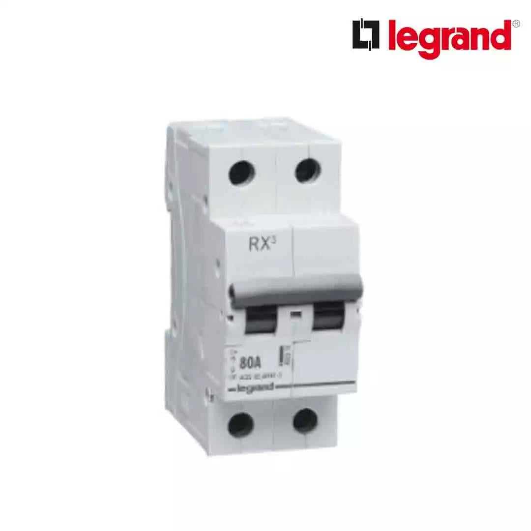 Legrand RX3 63 A MCB Isolator Double pole Isolators White