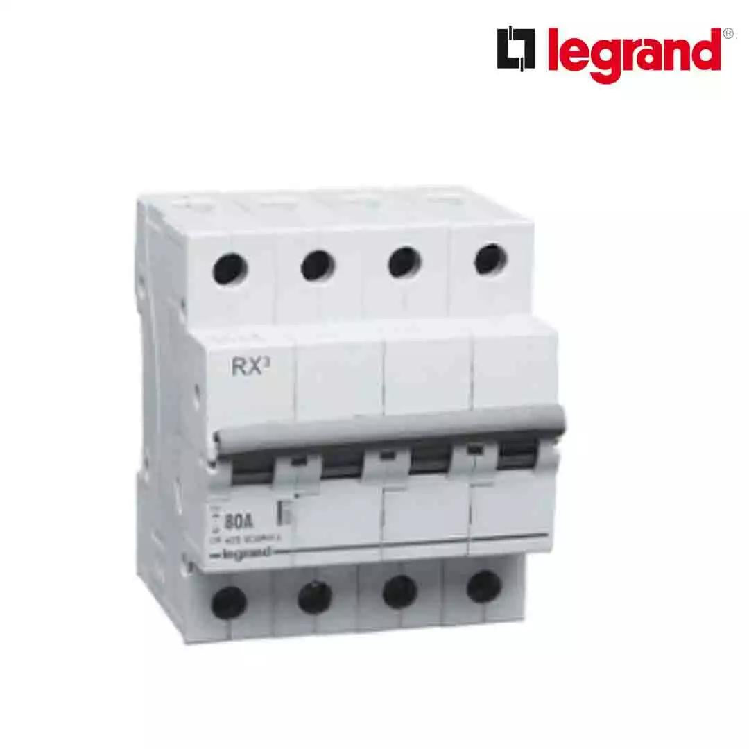 Legrand RX3 63 A MCB Isolator Four Pole Isolators White