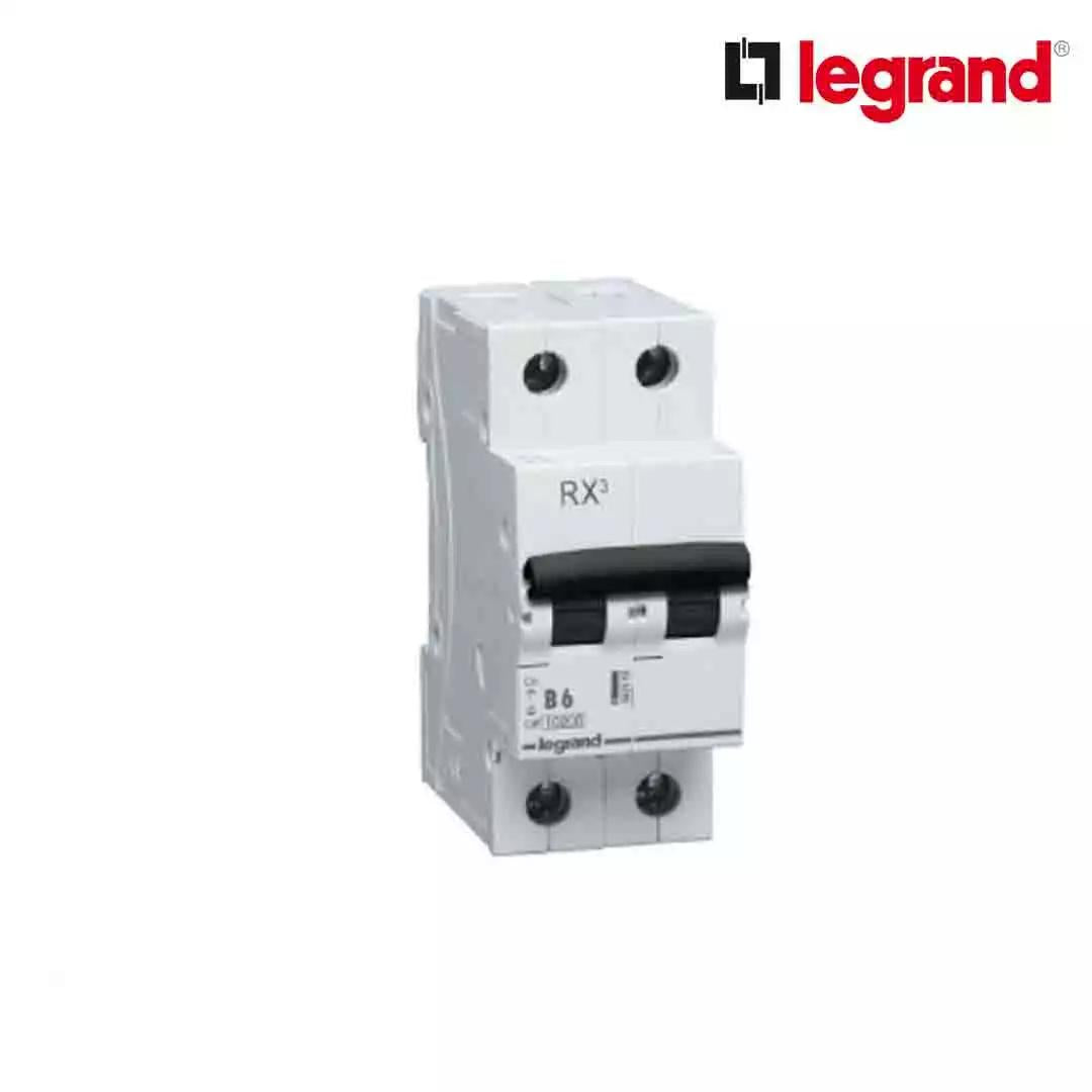 Legrand RX3 6 A MCB Double Pole B curve White