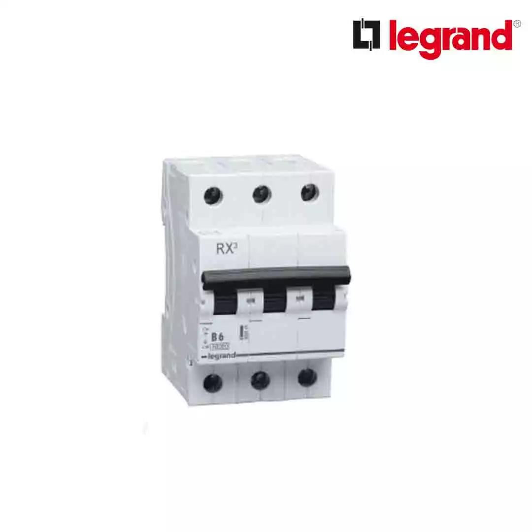 Legrand RX3 6 A MCB Triple Pole B curve White