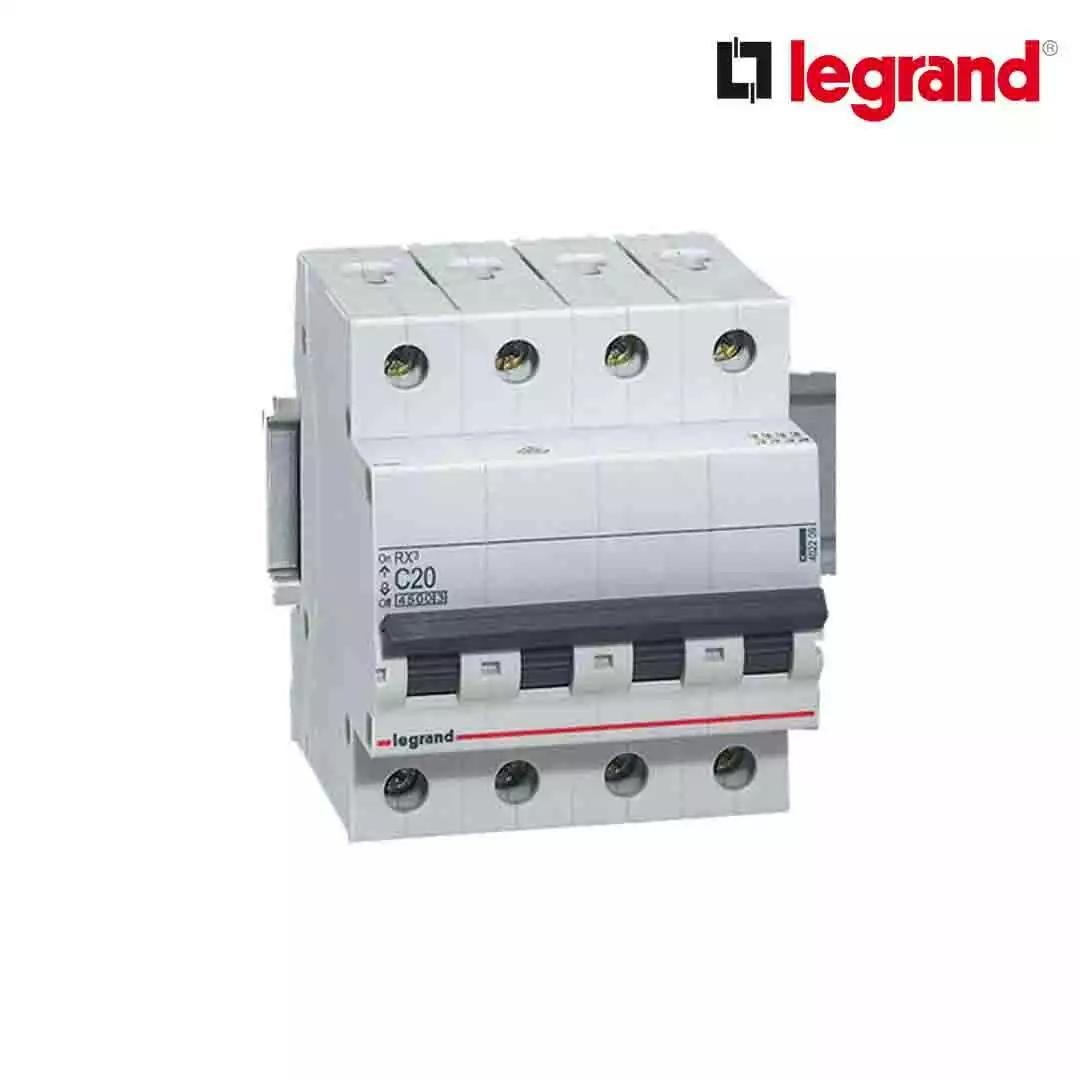 Legrand RX3 40 A MCB Four Pole B curve White