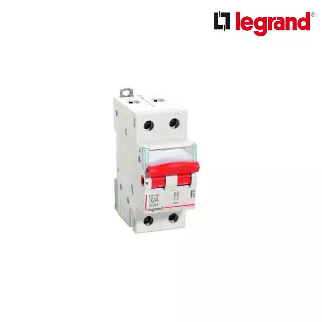 Legrand DX3 32 A MCB Isolator DP Isolators White