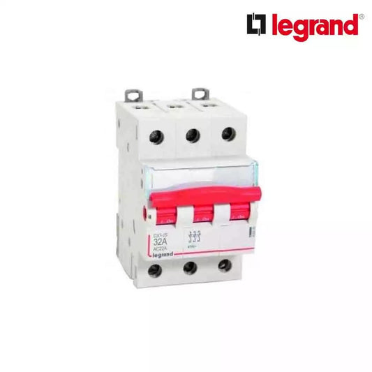 Legrand DX3 32 A MCB Isolator TP Isolators White