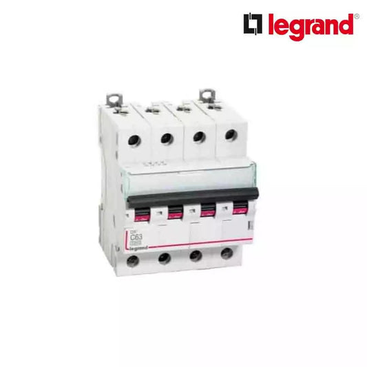 Legrand DX3 6 A MCB Four Pole C curve White