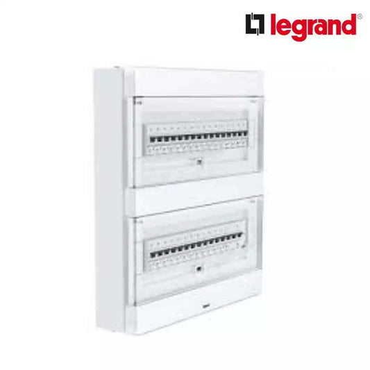 Legrand DX3 8 Ways 8 + 24 Module DB Ekinoxe TPN DB IP 43 Acrylic Door for DX3 Range White