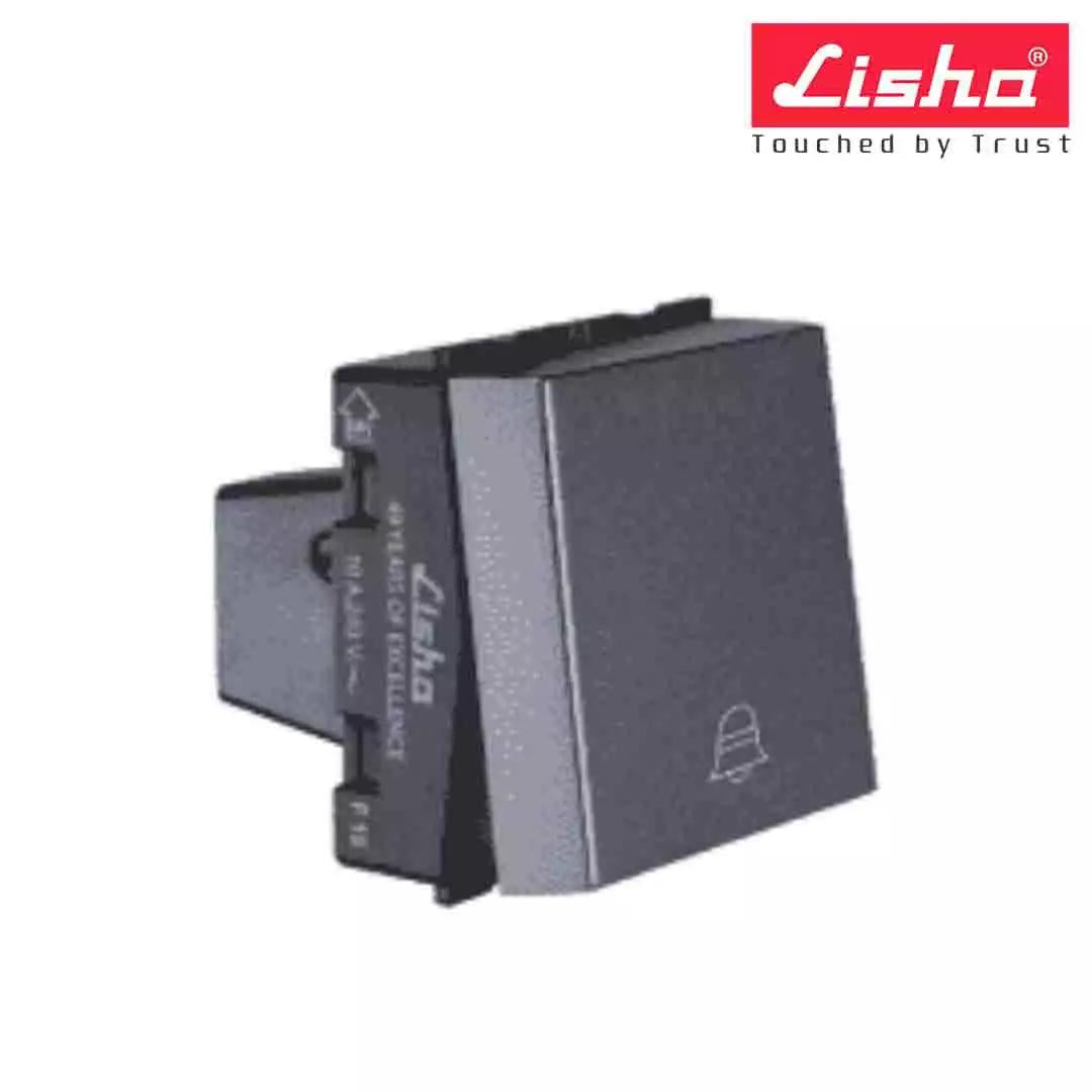 Lisha Special 7 Bell Push Switch 2 M Graphite Grey