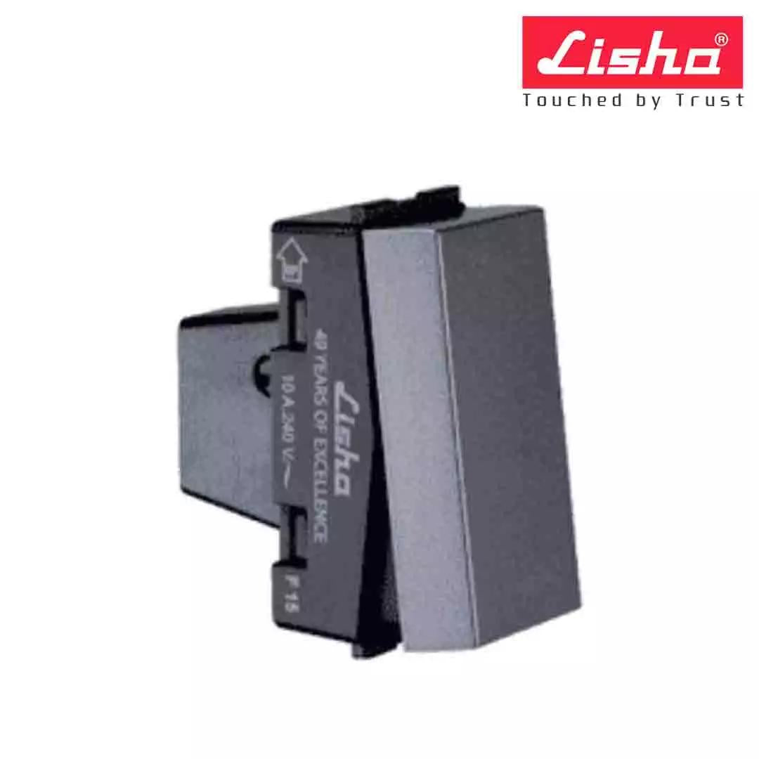 Lisha Special 7 20A 1 Way Switch 1 M Graphite Grey