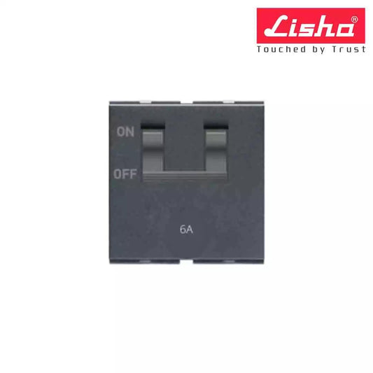 Lisha C 6A DP MCB 2 M Graphite Grey