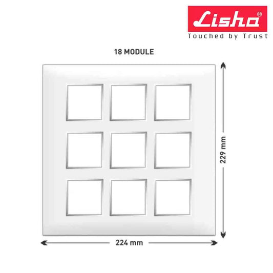 Lisha Turbo Cover Plates With Support Frames 18 M Glossy Classic White