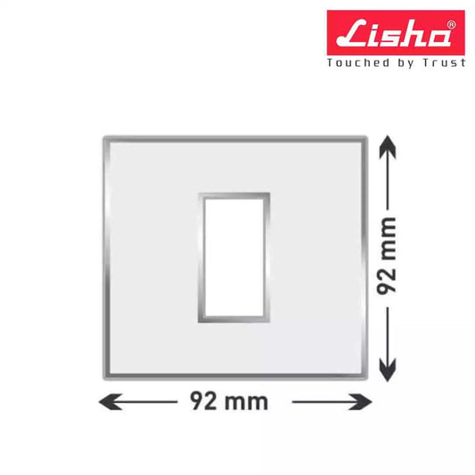 Lisha Platina Cover Plates With Support Frames 1 M Almond Wood