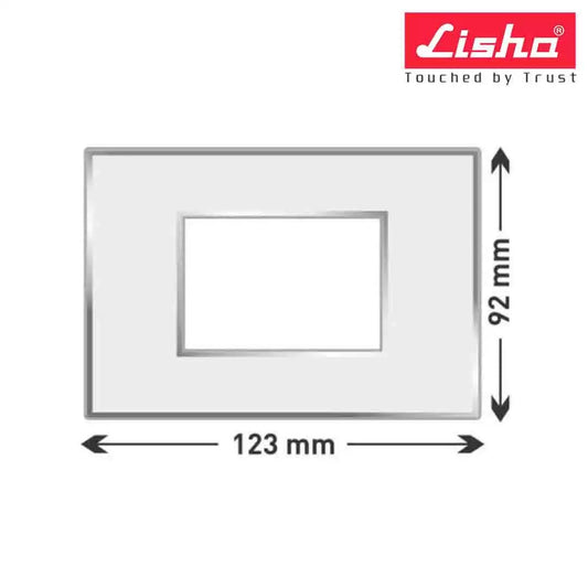 Lisha Platina Cover Plates With Support Frames 3 M Almond Wood