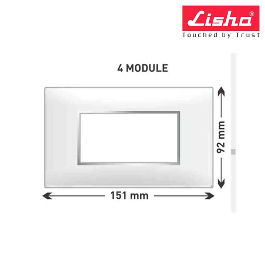 Lisha Platina Cover Plates With Support Frames 4 M Almond Wood