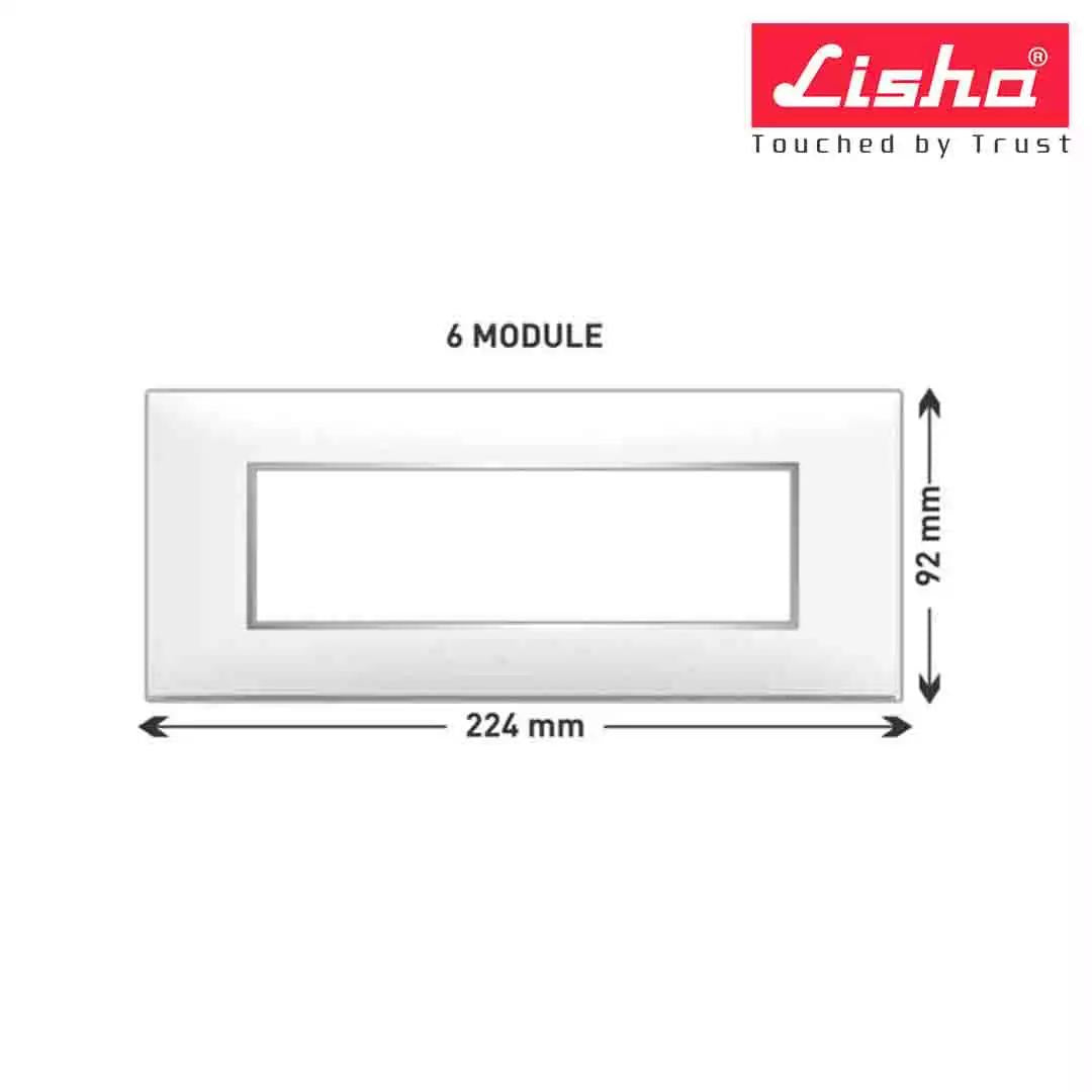 Lisha Platina Cover Plates With Support Frames 6 M Almond Wood