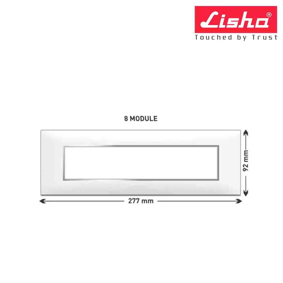 Lisha Platina Cover Plates With Support Frames 8 M Almond Wood