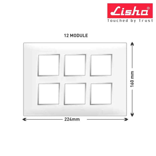 Lisha Platina Cover Plates With Support Frames 12 M Almond Wood