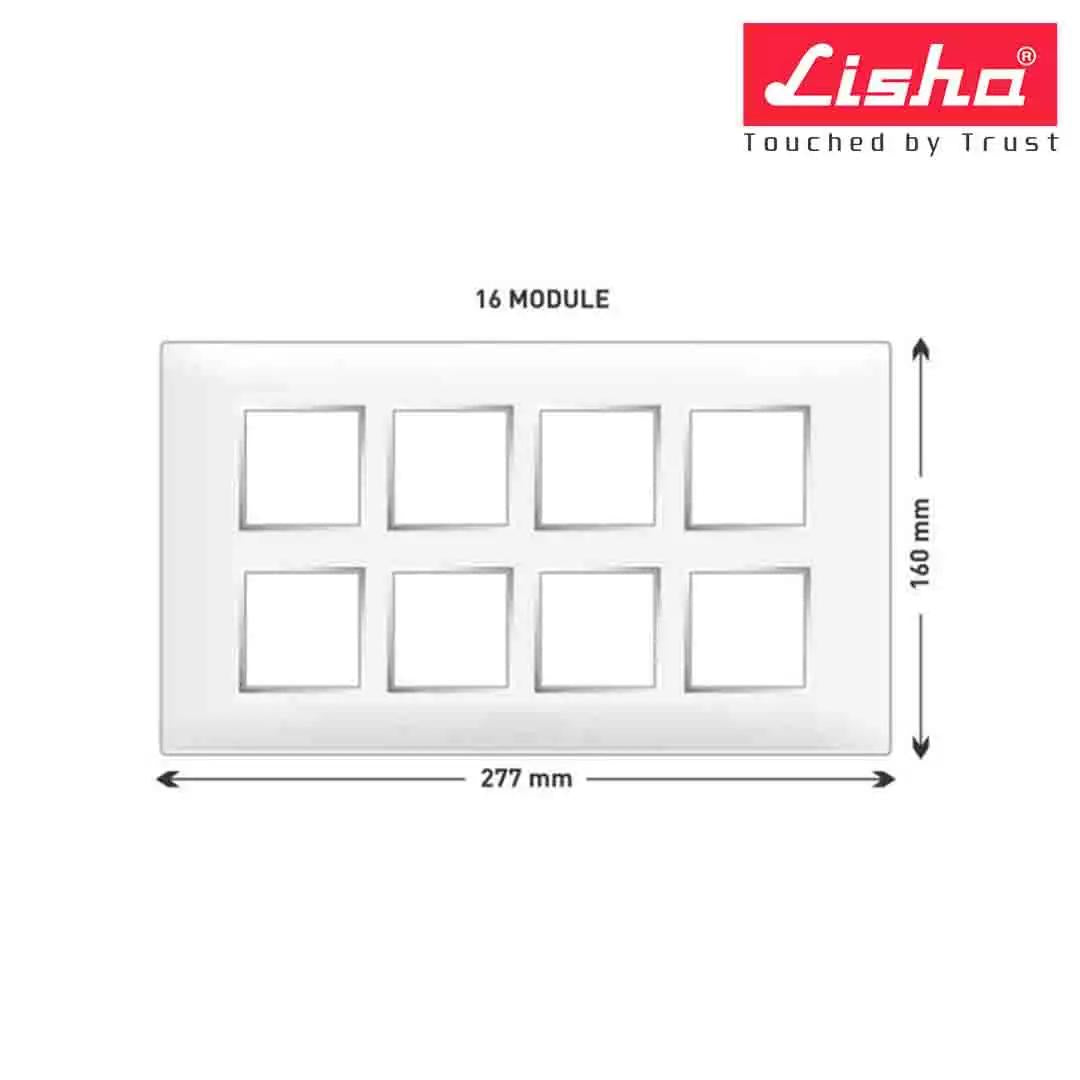 Lisha Platina Cover Plates With Support Frames 16 M Black Oak