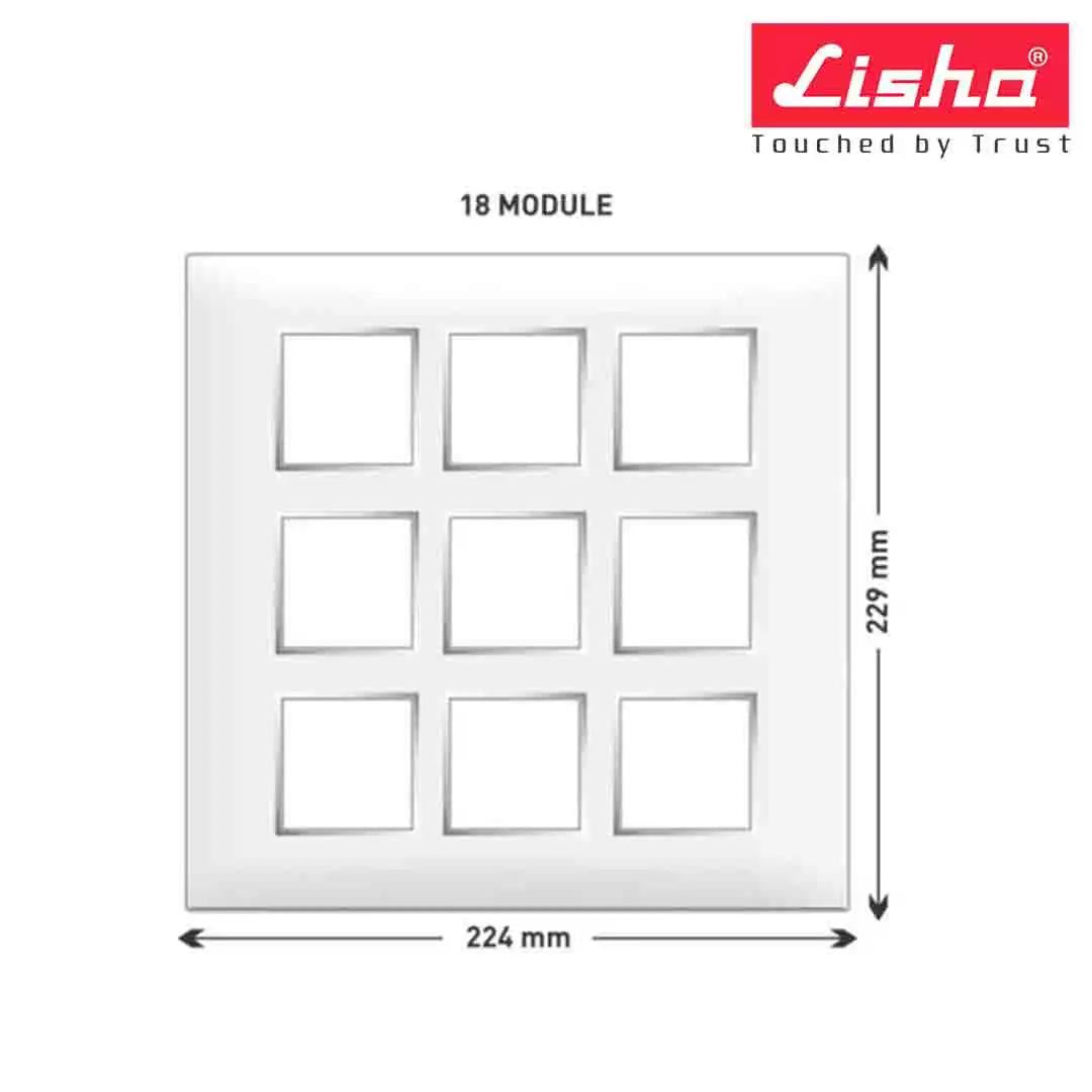 Lisha Platina Cover Plates With Support Frames 18 M Almond Wood