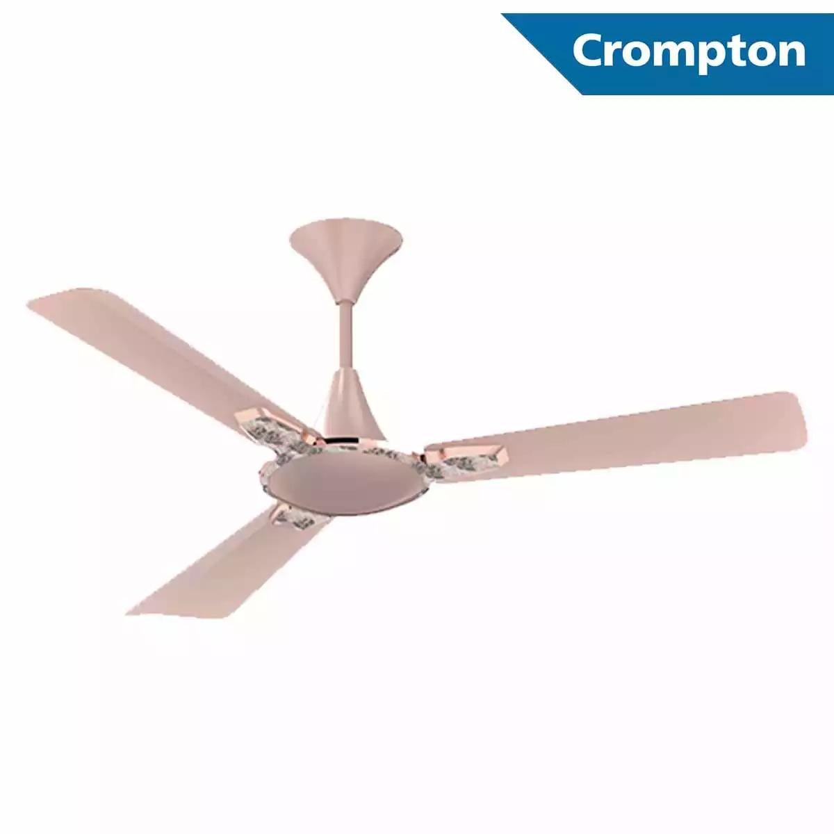 Crompton Premium Ceiling Fans Auro 2.0 Designer Antidust 2D Brocade Bbr Rose Gold 1200 mm