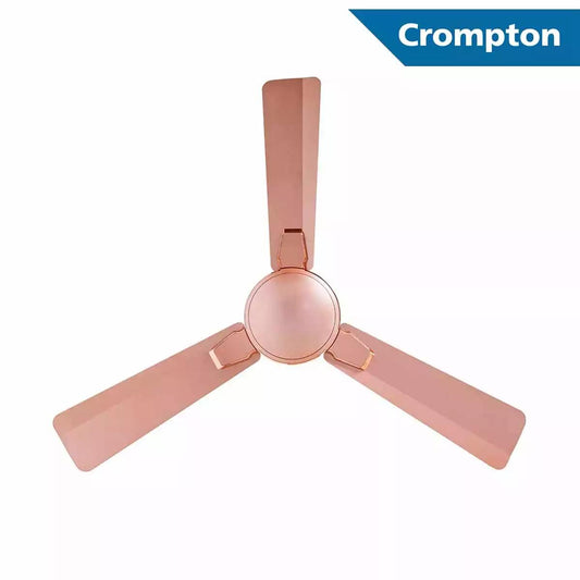 Crompton Premium Ceiling Fans Aura 2.0 Prime Antidust 2D Arab Pattern titanium rose gold 1200 mm