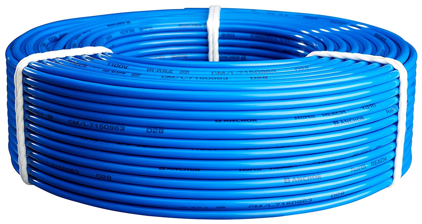 Anchor ADVANCE FR Wires 1 Sqmm Blue 90 Mtrs