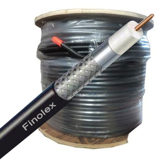 Finolex Co-Axial Cables RG 11 CCA Black 100 Mtrs