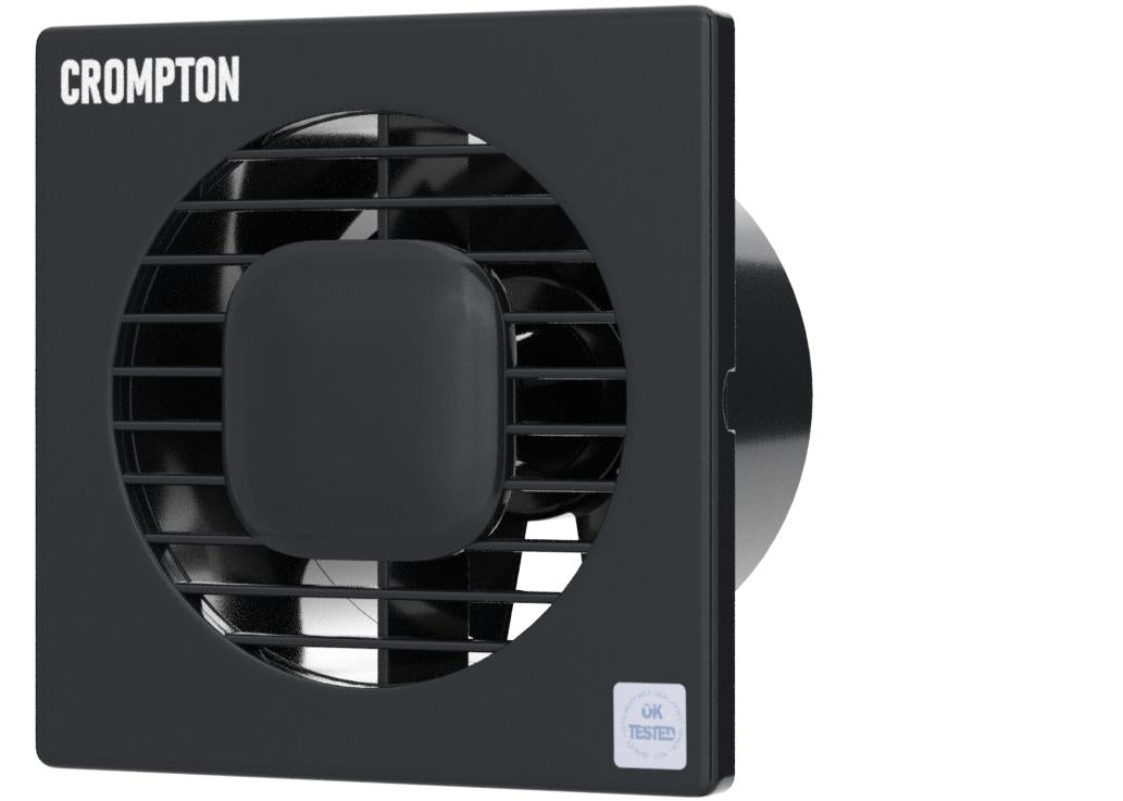 Crompton Domestic Exhaust Range Plastic Ventilus HS 6" Black 150 mm