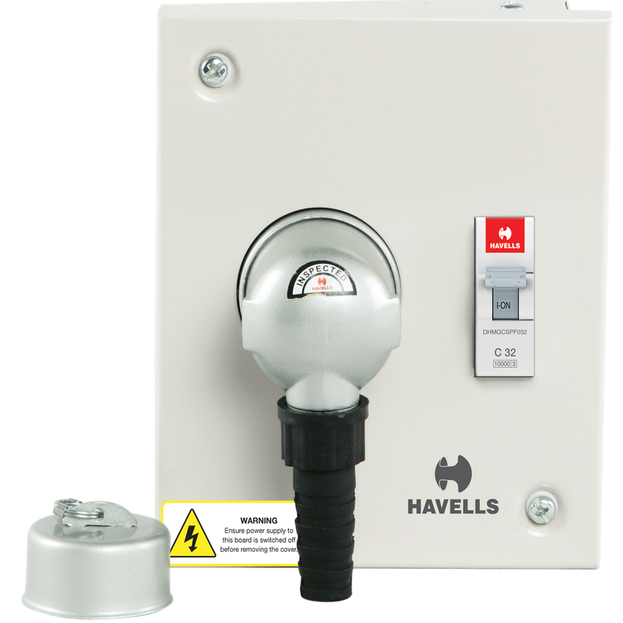 Havells SPN Encl. 2P+E Metal Plug & Socket 20A White