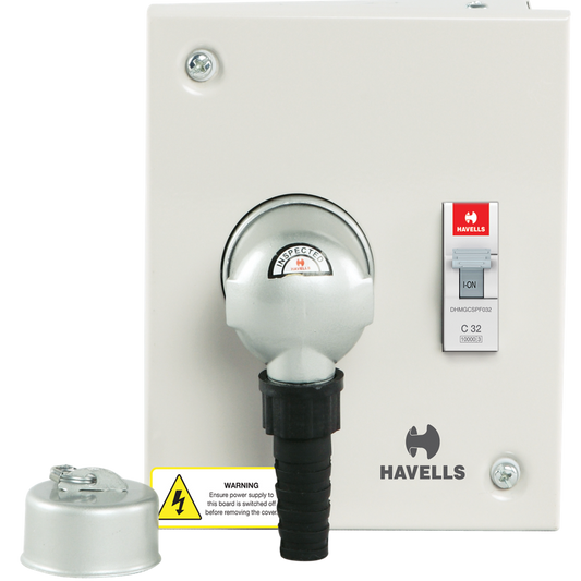 Havells SPN Encl. 2P+E Metal Plug & Socket 20A White