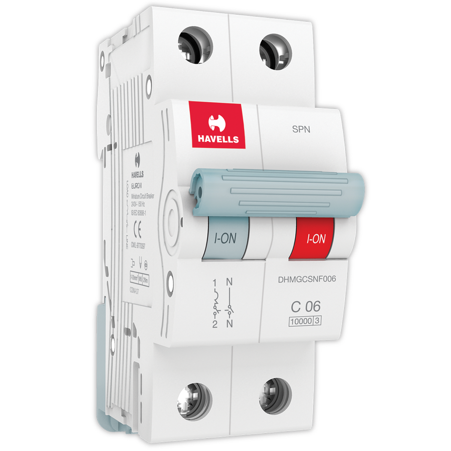 Havells SPN C curve 6 A MCB White