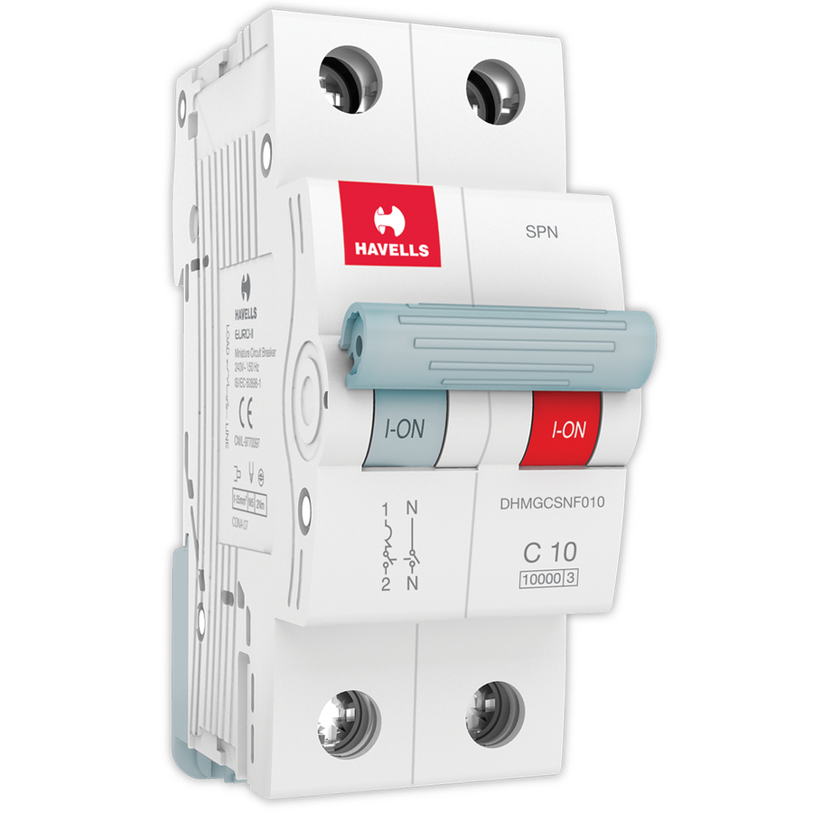 Havells SPN C curve 10 A MCB White