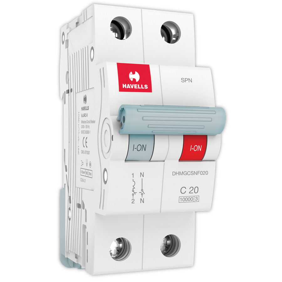 Havells SPN C curve 20 A MCB White