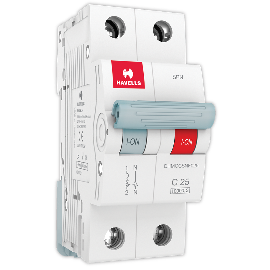 Havells SPN C curve 25 A MCB White