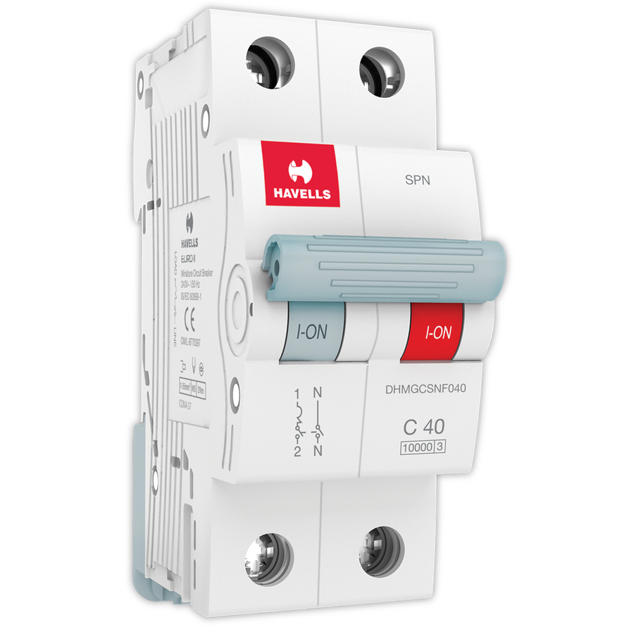 Havells SPN C curve 40 A MCB White