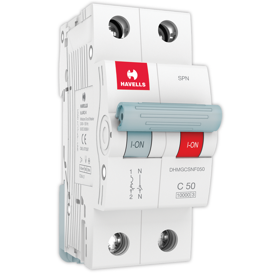 Havells SPN C curve 50 A MCB White