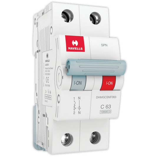 Havells SPN C curve 63 A MCB White